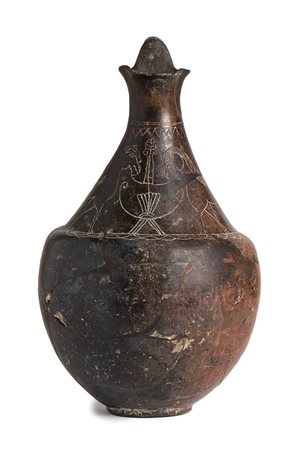 Faliscan Oinochoe with Incised Decoration, 7th century BC; height cm 27