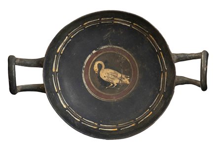 Apulian Stemless Kylix in Gnathia Style, 4th century BC; height cm 6,5, diam. cm 14