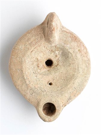 Roman Oil Lamp, 1st - 2nd century AD; height cm 4, length cm 9