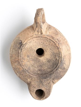 Roman Oil Lamp, 1st - 2nd century AD; height cm 4,5, length cm 11
