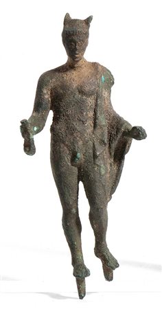 Roman Bronze Statuette of Hermes, 1st - 2nd century AD, height cm 13