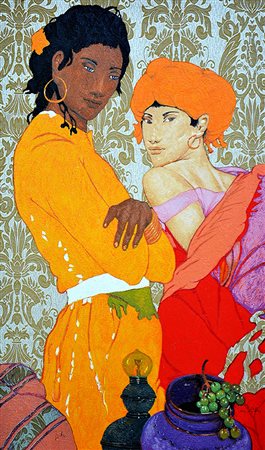 GOFFREDO CIVITARESE, Figure con natura morta