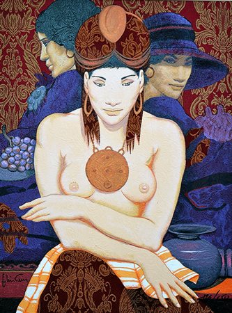 GOFFREDO CIVITARESE, Figure con natura morta