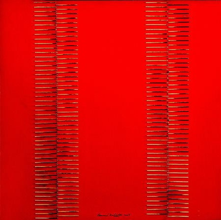 BERNARD AUBERTIN, Dessin de feu sur table rouge, 2008