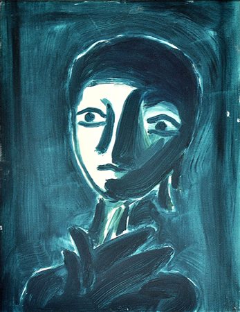 VIRGILIO GUIDI, Testa verde, anni '70