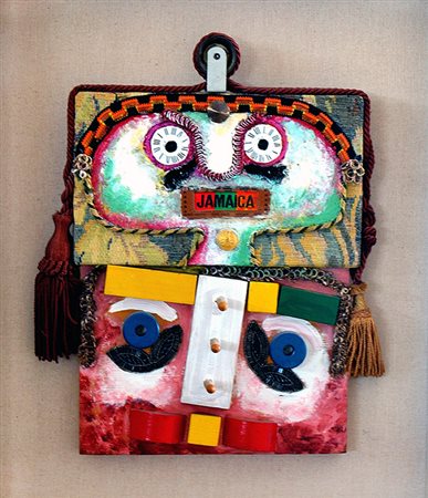 ENRICO BAJ, Doppia maschera, 1994