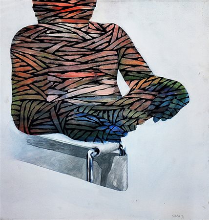 GIANFRANCO GOBERTI, Umano seduto, 1974