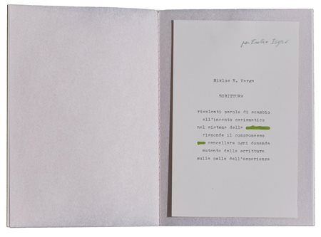 Emilio Isgrò “Senza titolo” 2015