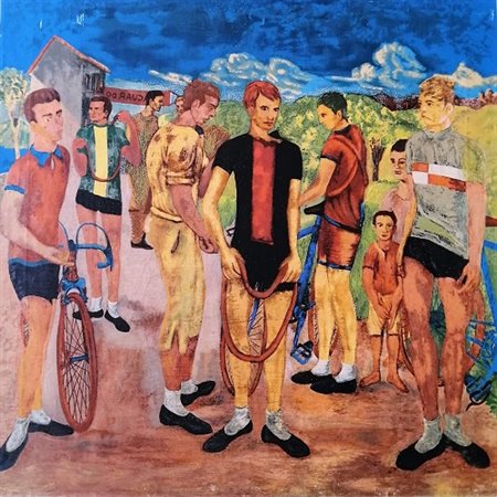 Aligi Sassu “In  bicicletta”