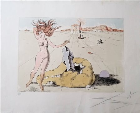 Salvador Dalì “Donna rosa”