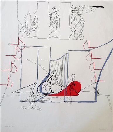 Agostino Bonalumi Studio per la scenografia del balletto “Partita” 1970