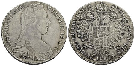 AUSTRIA - Giuseppe II (con la madre Maria Teresa) (1765-1780) - Tallero - 1780 - AG<br>bel BB