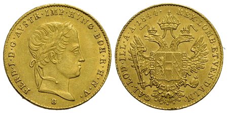 AUSTRIA - Ferdinando I d'Asburgo-Lorena (1835-1848) - Ducato - 1844 B - AU Kr. 2262 Colpetto - Con c