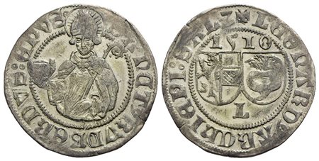 AUSTRIA-SALISBURGO - Leonard von Keutschach (1495-1519) - Batzen - 1510 L - AG R Pr. 104<br>SPL-FDC