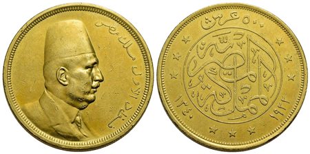 EGITTO - Fuad I (1917-1936) - 500 Piastre - 1922 - AU RR Kr. 342 1.800 pezzi coniati - Oro giallo Se