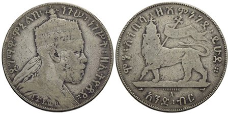ETIOPIA - Menelik II (1889-1913) - Birr - AG R<br>MB+