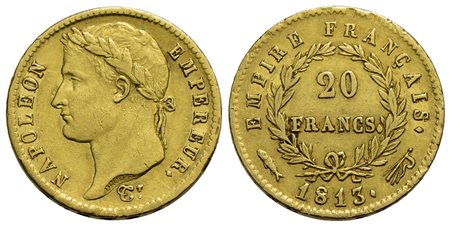 FRANCIA - Napoleone I, Imperatore (1804-1814) - 20 Franchi - 1813 Utrecht - AU R Kr. 695.11<br>BB+