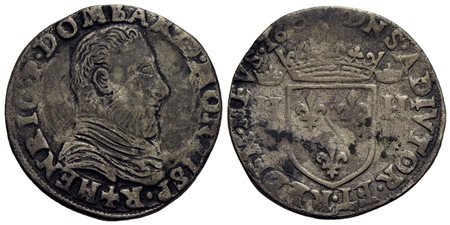 FRANCIA - DOMBES - Enrico di Montpensier (1592-1608) - Testone - 160? - AG R<br>BB