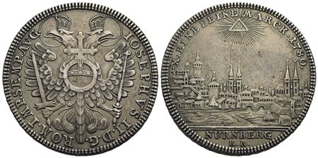 GERMANIA - NURNBERG - Città Libera - Tallero - 1780 KR - AG Kr. 350<br>BB-SPL