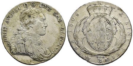 GERMANIA - SASSONIA - Federico Augusto III (1763-1806) - Tallero - 1806 IEC - AG Kr. 135<br>BB+