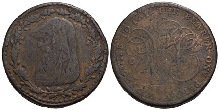 GRAN BRETAGNA - Giorgio III (1760-1820) - Penny - 1788 - Gettone del Galles - Testa di Druido incapp