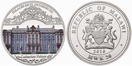 MALAWI - Repubblica - 20 Kwacha - 2010 - Palazzi di St. Pietroburgo - R/ Palazzo di Caterina di Russ