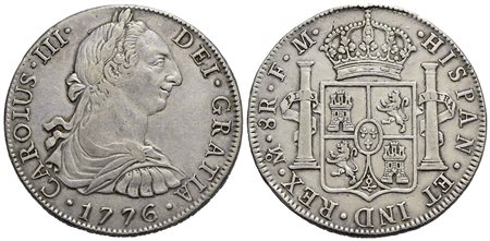 MESSICO - Carlo III (1759-1788) - 8 Reali - 1776 FM - AG Kr. 106.2<br>BB-SPL