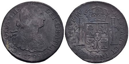 MESSICO - Carlo IV (1788-1808) - 8 Reali - 1799 FM - AG Kr. 109<br>BB+/SPL