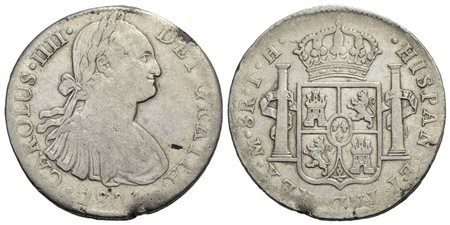 MESSICO - Carlo IV (1788-1808) - 8 Reali - 1804 Mo TH - AG Kr. 109<br>BB