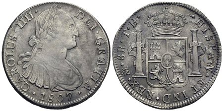 MESSICO - Carlo IV (1788-1808) - 8 Reali - 1807 Mo - AG Kr. 109<br>BB-SPL
