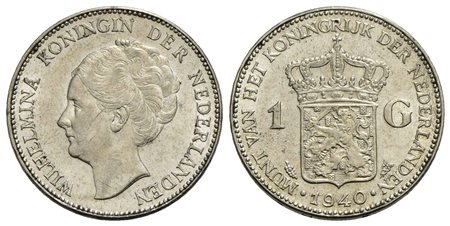 OLANDA - Guglielmina (1890-1948) - Gulden - 1940 - AG Kr. 161.1 Segnettini al D/<br>qSPL/SPL