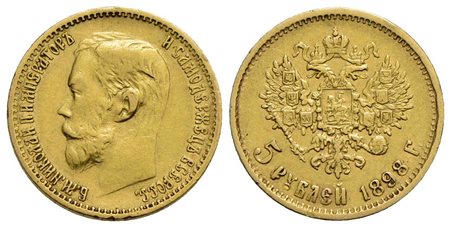 RUSSIA - Nicola II (1894-1917) - 5 Rubli - 1898 - AU Kr. Y62<br>BB-SPL