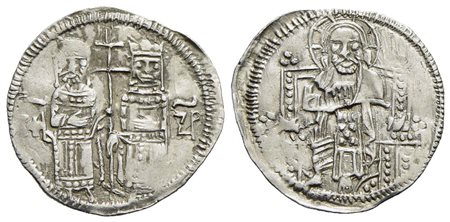 SERBIA - Stefano Uros II (1282-1321) - Grosso - (AG g. 1,22) R Imitazione del grosso di Venezia<br>B