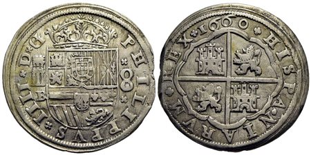 SPAGNA - Filippo IV (1621-1665) - 8 Reali - 1660 P - AG R Kr. 76<br>BB+