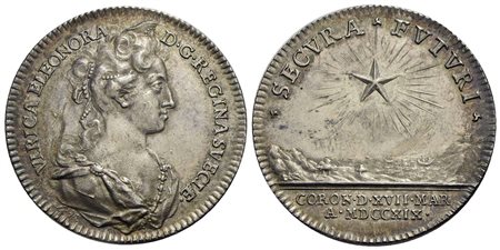 SVEZIA - Ulrika Eleonora (1719-1720) - 2 Marchi - 1719 - Incoronazione - AG RRR Kr. M36 Delicata pat