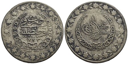 TURCHIA - Mustafa IV (1807-1808) - 5 Kurush - 1223/22 (1808) - (AG g. 15,55) Kr. 591<br>BB