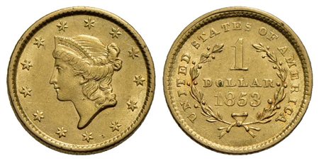 U.S.A. - Dollaro - 1853 - Liberty - AU Kr. 73<br>qFDC