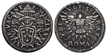 ROMA - Sede Vacante (1689) - Grosso - 1689 - Stemma a targa - R/ Colomba radiante - (AG g. 1,36) R C