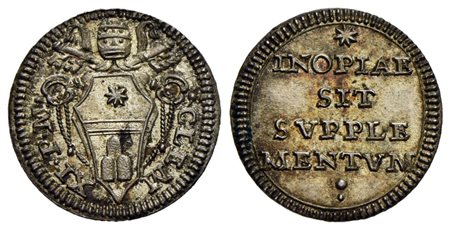 ROMA - Clemente XI (1700-1721) - Mezzo grosso - Stemma poligonale - R/ Scritta in cartella - (AG g. 