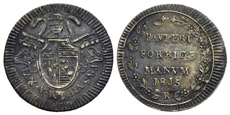 ROMA - Pio VII (1800-1823) - Grosso - 1815 A. XVI - (AG g. 1,34) Pag. 109; Mont. 112 Stemma piccolo<