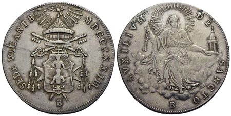 BOLOGNA - Sede Vacante (1823) - Scudo - 1823 - (AG g. 26,41) R Pag. 112; Mont. 150 Appiccagnolo abil