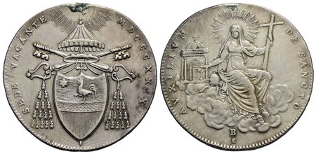 BOLOGNA - Sede Vacante (1829) - Mezzo scudo - 1829 - (AG g. 13,12) RR Pag. 123; Mont. 29 Appiccagnol