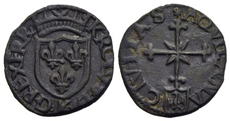 L'AQUILA - Carlo VIII, Re di Francia (1495) - Cavallo - Scudo di Francia coronato - R/ Croce triloba