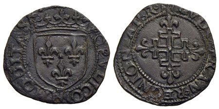 L'AQUILA - Luigi XII, Re di Francia (1501-1503) - Sestino - Scudo di Francia con tre gigli - R/ Croc