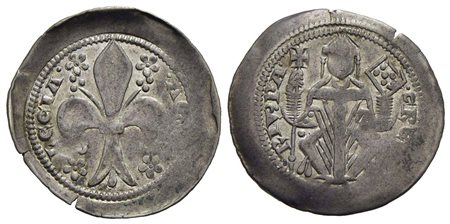 AQUILEIA - Gregorio di Montelongo (1251-1269) - Denaro - Il Patriarca con mitra, pastorale e libro -