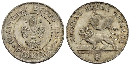 FIRENZE - Governo provvisorio (1859-1860) - Fiorino - 1859 - AG Pag. 228; Mont. 471<br>FDC