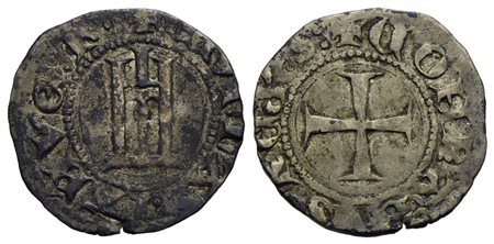 GENOVA - Repubblica (1139-1339) - Petachina - Castello - R/ Croce patente - (AG g. 1,21) CNI 19/39; 