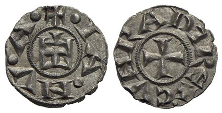 GENOVA - Repubblica (1139-1339) - Medaglia - Castello - R/ Croce patente - (MI g. 0,41) CNI 73/77; M
