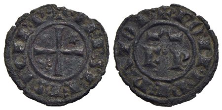 MESSINA - Federico II (1197-1250) - Denaro - (1248) - Nel campo FR sormontate da omega - R/ Croce pa