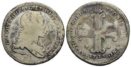 PALERMO - Carlo di Borbone (1734-1759) - 3 Tarì - 1735 - AG Spahr 30/34; Mont. 163/167 Con cartellin